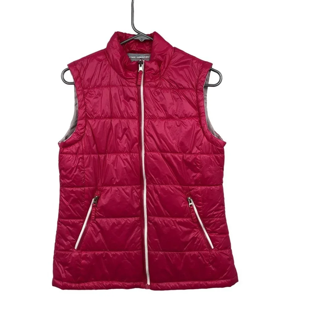 Free Country Vest Girls XL Used Bright Pink - Picture 1 of 14